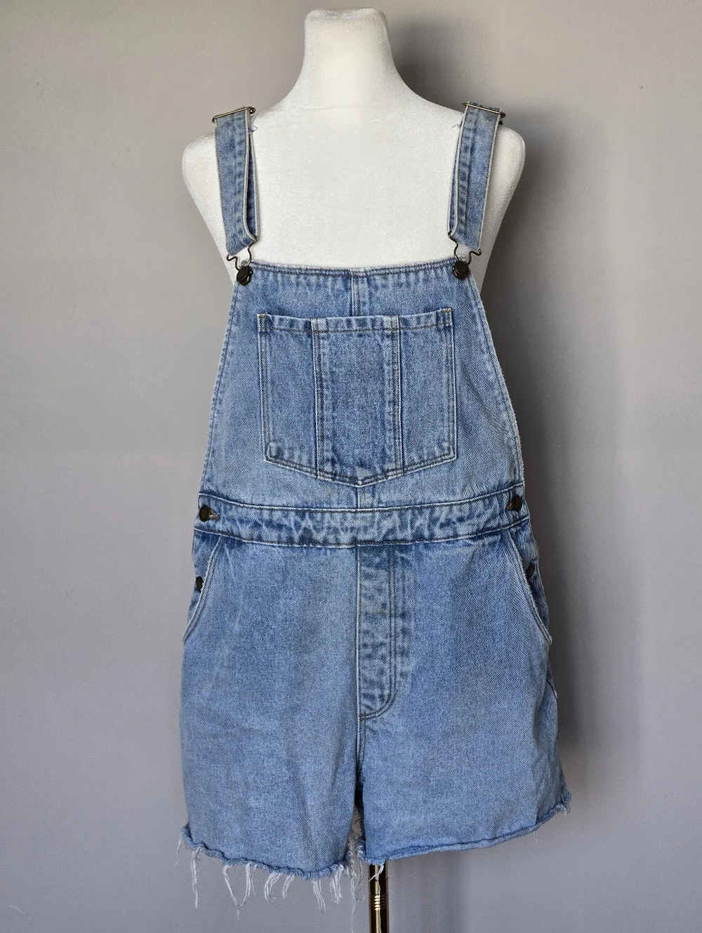 Rolla's Original Short Overalls Light Blue Denim Bib Shortalls Size 14 AU/10 US